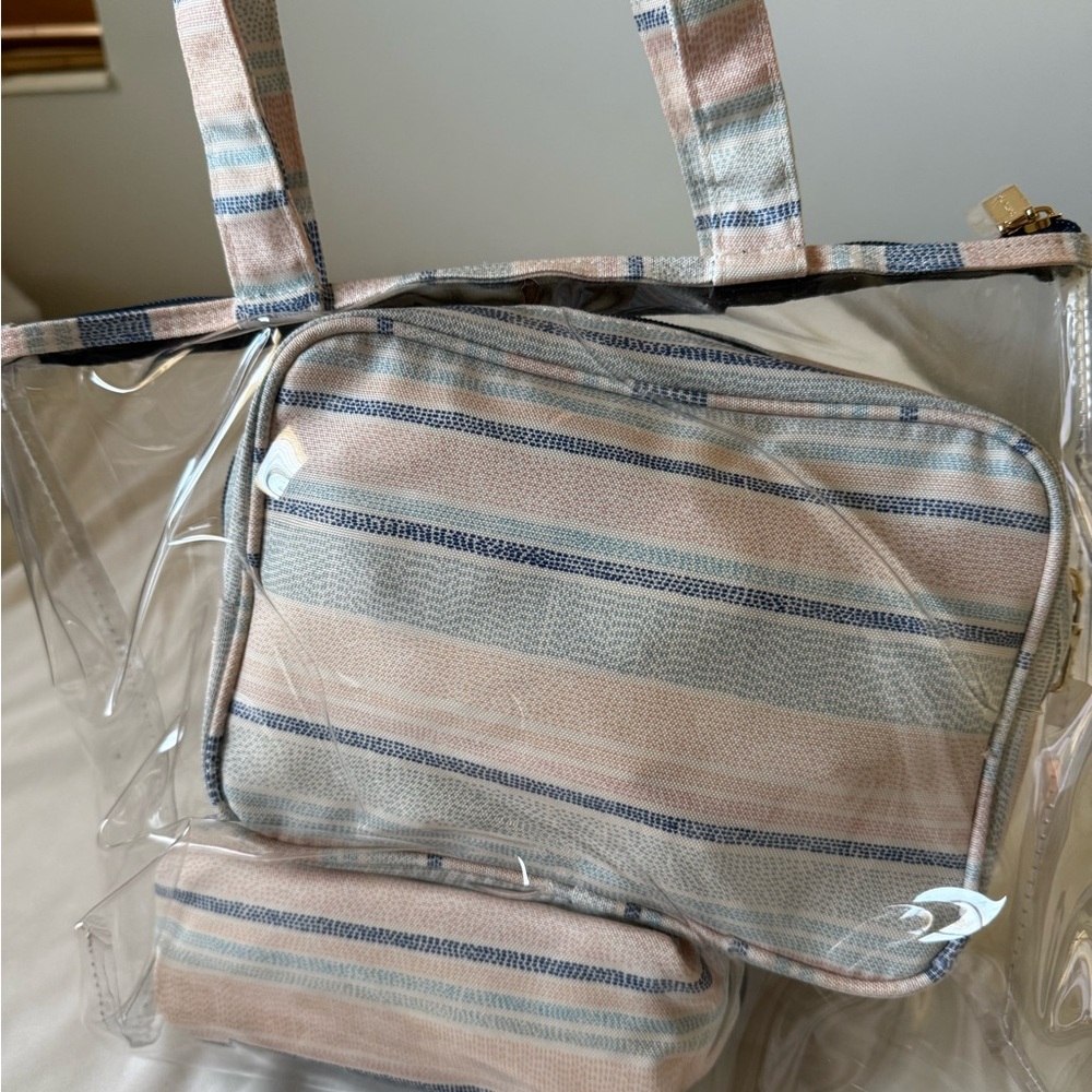 Striped Multi-Color Tote Bag Set - Picture 3 of 3
